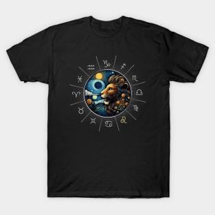 ZODIAC Leo - Astrological LEO - LEO - ZODIAC sign - Van Gogh style - 11 T-Shirt